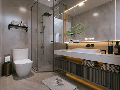 现代卫浴间 洗手间