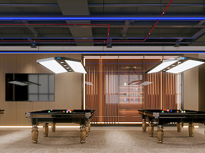 现代台球室 桌球室