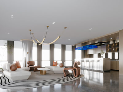 现代公司茶水间 接待区