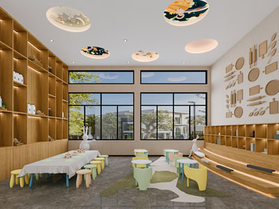 现代幼儿园儿童游戏室3d模型 现代幼儿园儿童游戏室