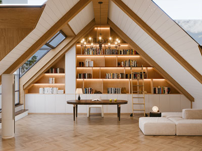 现代阁楼书房