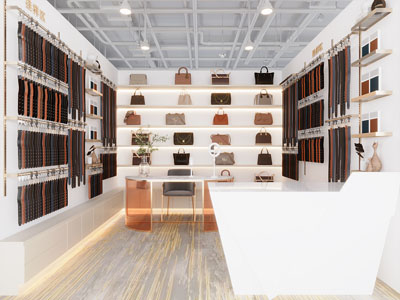 现代轻奢箱包皮带专卖店