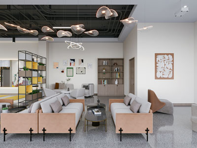 现代公司接待区 洽谈区