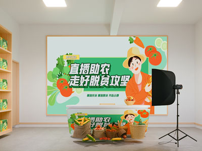 现代农产品直播间