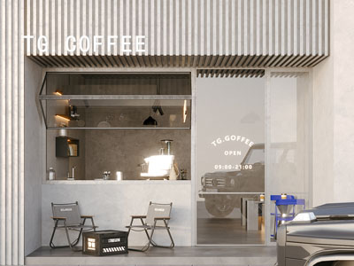现代咖啡厅门头