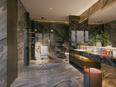 新中式酒店卫浴间 洗手间