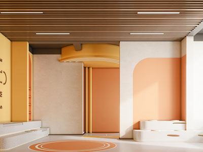 侘寂风培训教室3d模型 侘寂风培训教室