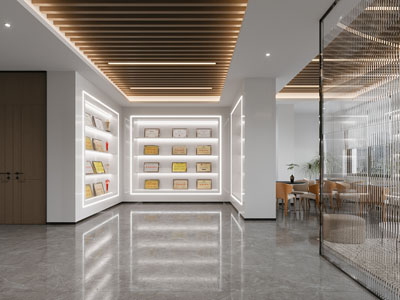 现代公司大厅接待区