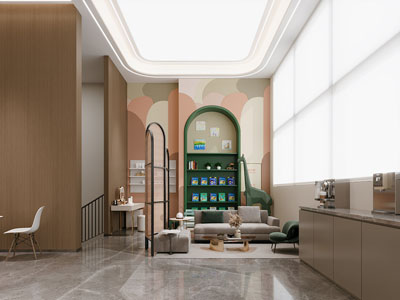 现代轻奢公司茶水间 休闲区