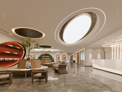 现代休息接待区