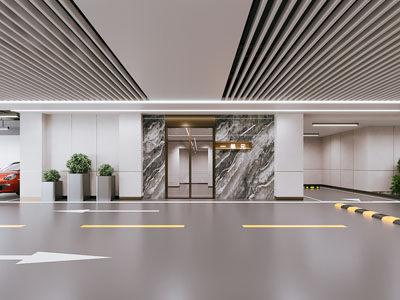 现代地下停车场