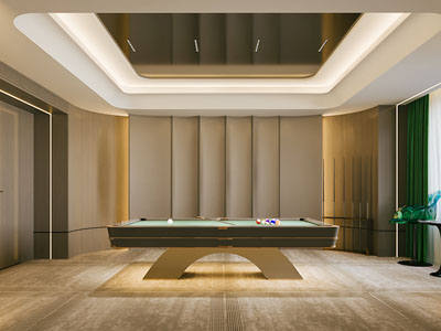 现代台球室 桌球室