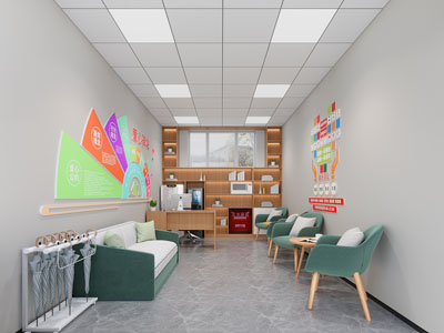 现代心理咨询室3d模型 现代心理咨询室