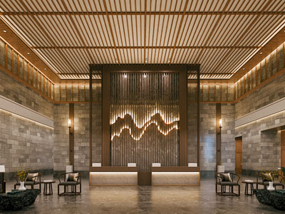 新中式大堂前台接待