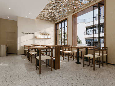 现代中古风饭店餐馆