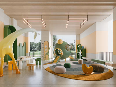 现代儿童游乐场 娱乐空间