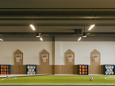 现代足球馆3d模型 现代足球馆