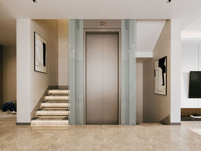 现代别墅电梯间 楼梯间3d模型 现代别墅电梯间 楼梯间
