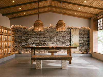 侘寂风中古风茶室3d模型 侘寂风中古风茶室