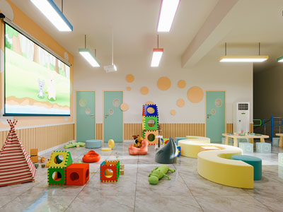 现代儿童游戏室 娱乐空间