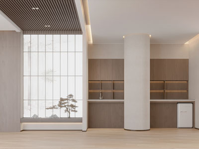 新中式玄关水吧台 橱柜