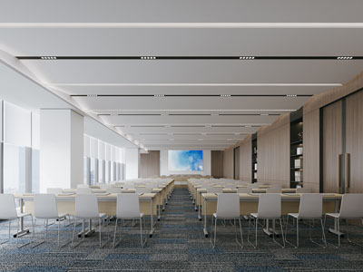 现代会议室 培训教室3d模型 现代会议室 培训教室