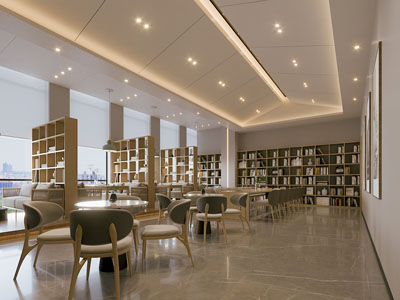 现代图书馆 阅览室 书吧3d模型 现代图书馆 阅览室 书吧