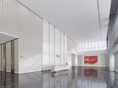 现代公司大堂前台接待