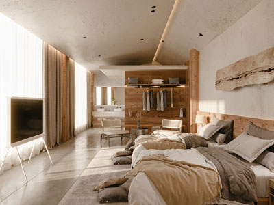 侘寂风民宿酒店客房