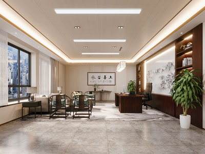 新中式董事长 总经理办公室