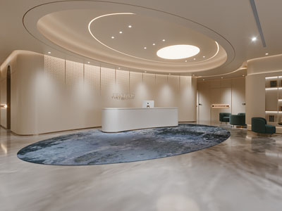 现代美容院大堂前台接待