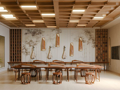 新中式古典乐器音乐教室3d模型 新中式古典乐器音乐教室