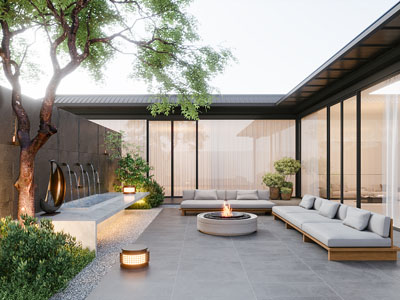 新中式庭院景观园艺小品