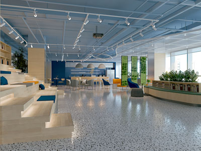 工业风loft图书馆 茶水间 休闲空间