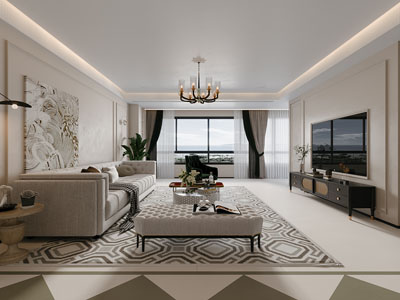 新古典客厅3d模型 新古典客厅