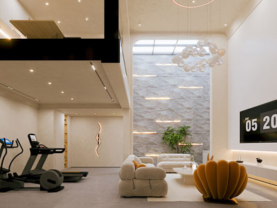 现代别墅挑高客厅3d模型 现代别墅挑高客厅