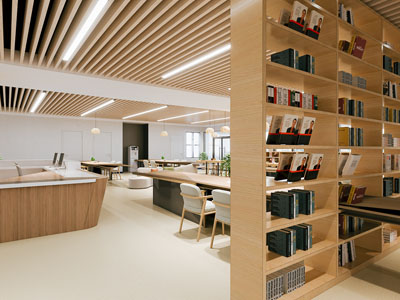 现代图书馆 阅览室 书吧3d模型 现代图书馆 阅览室 书吧