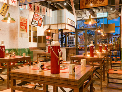 现代复古怀旧饭店餐馆