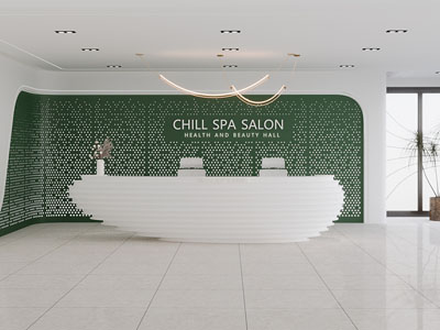 现代公司大厅前台接待