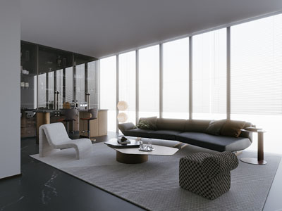 现代董事长 总经理办公室接待区