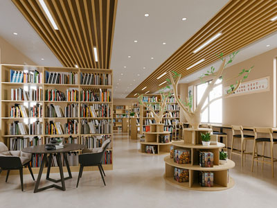 现代阅览室 图书馆 书吧3d模型 现代阅览室 图书馆 书吧