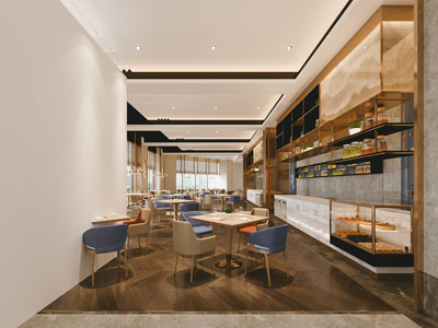 现代饭店餐馆就餐区