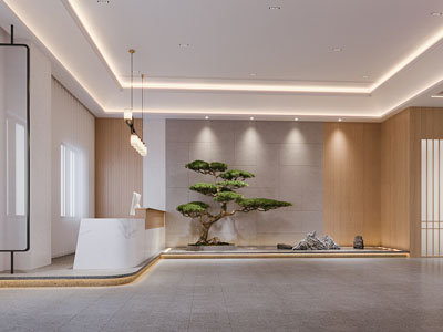 新中式大厅前台接待