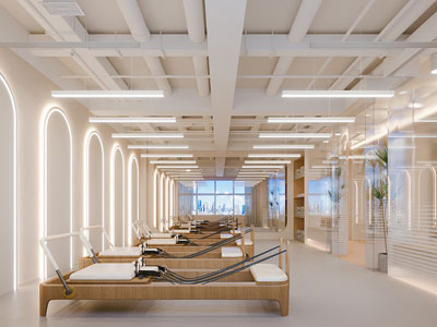 现代瑜伽馆 器械私教瑜伽教室3d模型 现代瑜伽馆 器械私教瑜伽教室