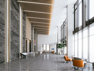 现代公司大堂前台接待