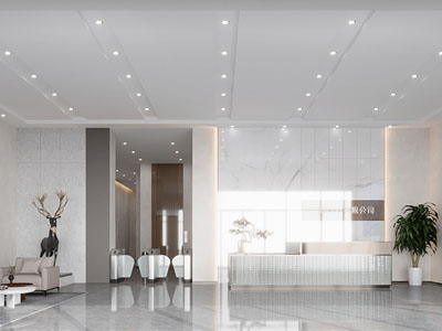 现代公司大厅前台接待