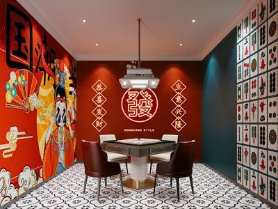 新中式国潮棋牌室 娱乐休闲室