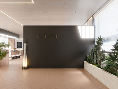 现代公司大厅前台接待