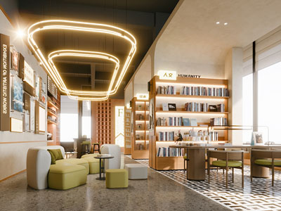 现代图书馆 阅览室 书吧3d模型 现代图书馆 阅览室 书吧