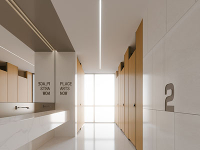 现代公共卫生间 洗手间